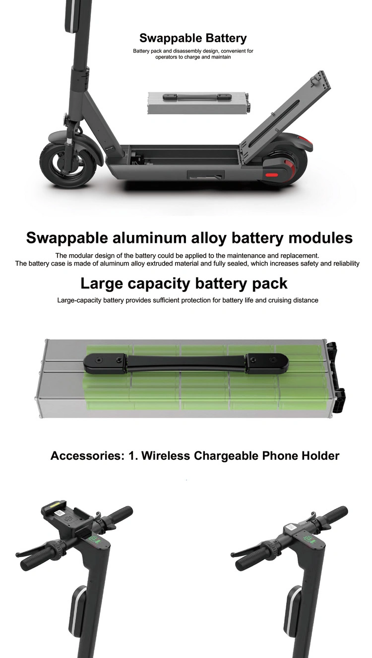 New 25km/h GPS APP Sharing Scooter Electric Shared Scooter